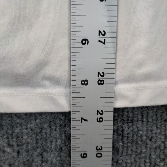 JMS Just My Size Round Neck Tunic Top Womens Plus Size 3X Short Sleeve White - Picture 13 of 14